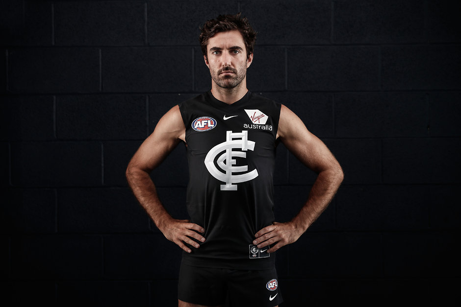 AFL 2018 Portraits - Carlton Kade Simpson is set to become just the fifth Blue to play 300 games - AFL,Adelaide Crows,Brisbane Lions,Carlton Blues,Collingwood Magpies,Essendon Bombers,Fremantle Dockers,Geelong Cats,Gold Coast Suns,GWS Giants,Hawthorn Hawks,Melbourne Demons,North Melbourne Kangaroos,Port Adelaide Power,Richmond Tigers,St Kilda Saints,Sydney Swans,West Coast Eagles,Western Bulldogs